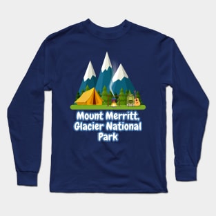 Mount Merritt, Glacier National Park Long Sleeve T-Shirt